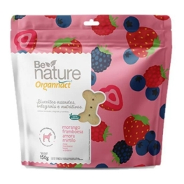 Biscoito Para Cães Be Nature Organnact Morango 150g