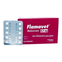  Flamavet Anti-inflamatório Para Gato 0,2mg  10 Comp Blister