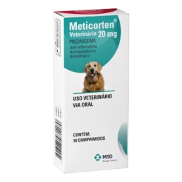  Meticorten Para Cães 20mg 10 Comprimidos Msd