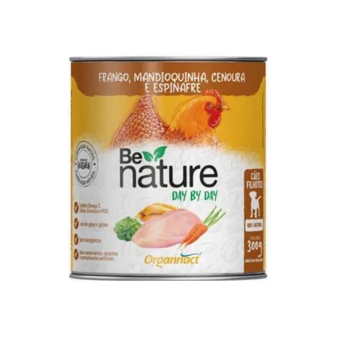 Alimento Be Nature Day By Day Cães Filhotes Frango 300g