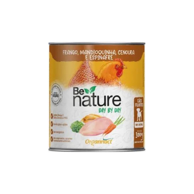 Alimento Be Nature Day By Day Cães Filhotes Frango 300g