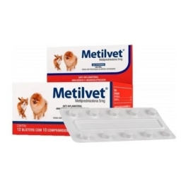 Anti-inflamatório Analgésico Metilvet 5mg Com 10 Comprimidos
